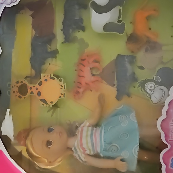 Imagine Angel 7 Piece Mini Doll Zoo Animals Tiger Hippo Lion Bear Elephant Rhino - Picture 3 of 12